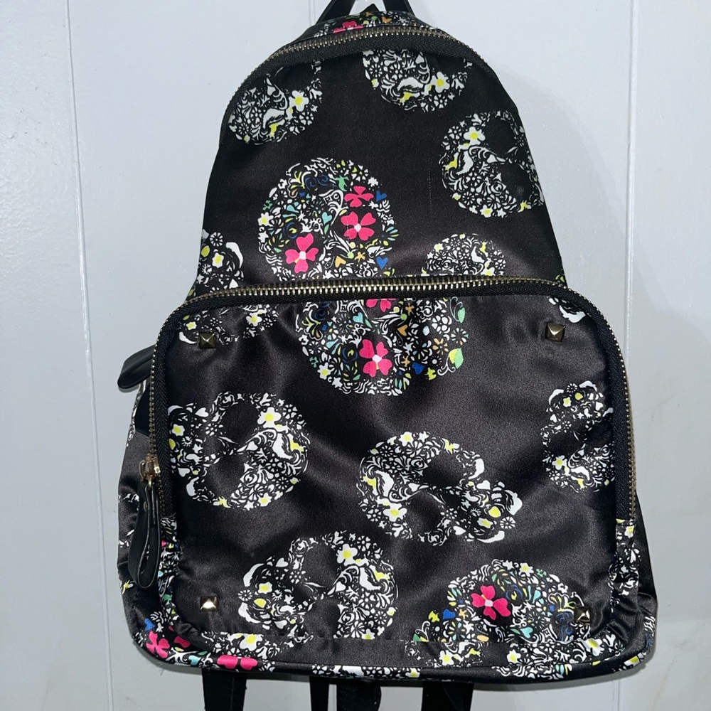 MMS Design Studio Black Floral Backpack
